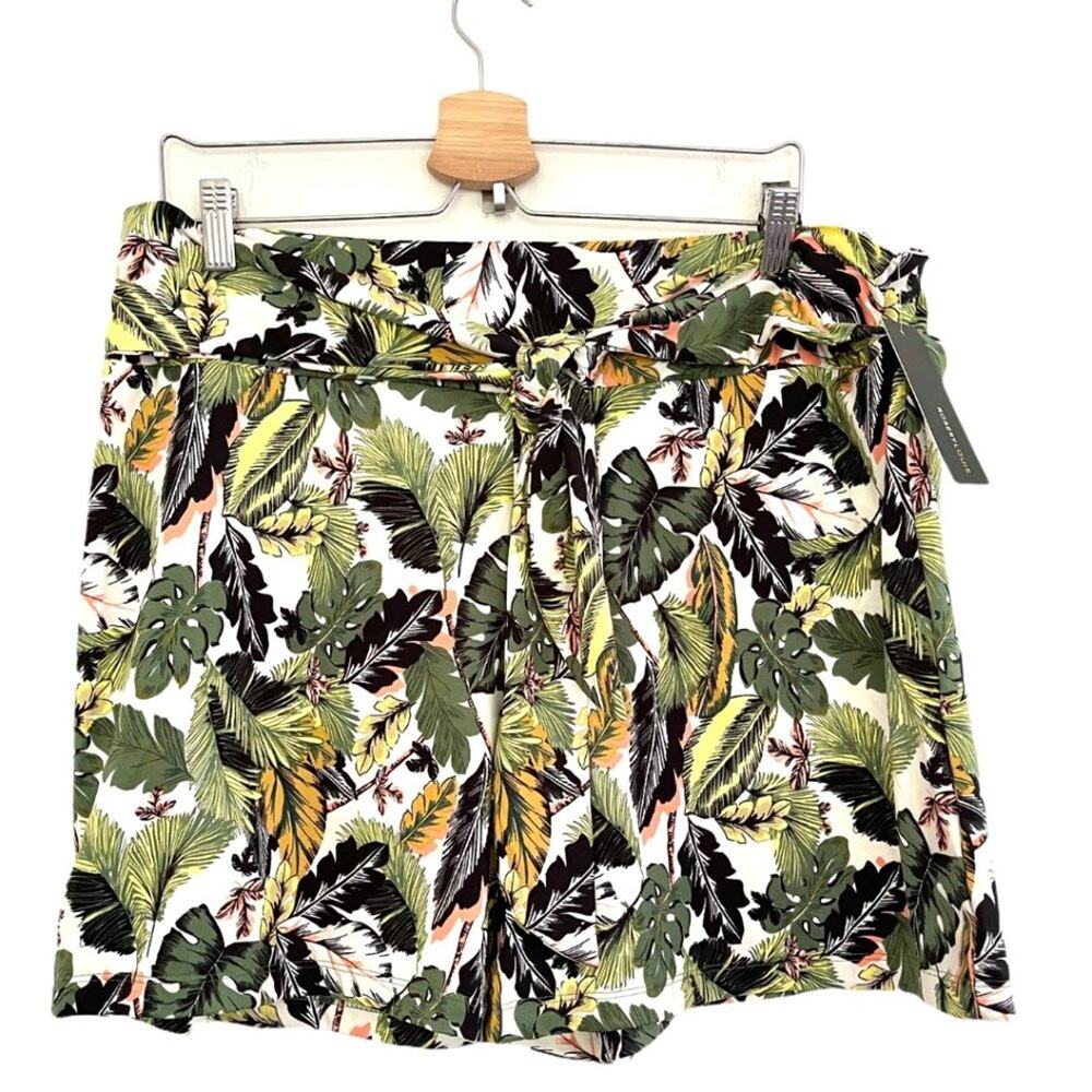 ROBERT LOUIS tropical print shorts Plus Size 1X 2X